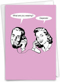 NobleWorks - 1 Hilarious Happy Birthday Card - Funny Retro Spouse Humor, Celebrate Birthdays - It Depends C3295BDG