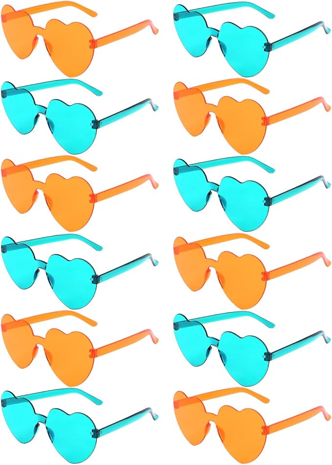 Heart Sunglasses 12/18/24 Pcs Heart Shaped Glasses for Women Cute Funny Party Glasses Party Favors Accessories