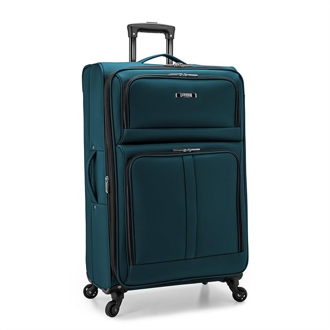 U.S. Traveler Anzio Softside Expandable Luggage with Spinner Wheels, Teal, 2-Piece Set (22/30)