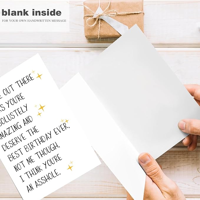 Funny Birthday Card for Men Women, Hilarious Birthday Gifts for Family Friends Coworkers, Cheeky Bday card for Him Her, Black Humor Birthday Card