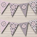 Paris Poodle Spots Black Pink French Personalized Birthday Party Bunting - Hanging Party Decoration - Birthday Party Banner Garland | Decorative Party Supplies
