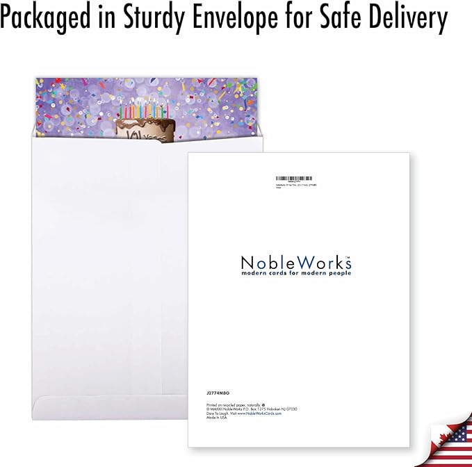 NobleWorks - Big Funny 101th Milestone Birthday Greeting Card 8.5 x 11 Inch with Envelope (1 Pack) Large Jumbo 101 Year Time Count J2774MBG