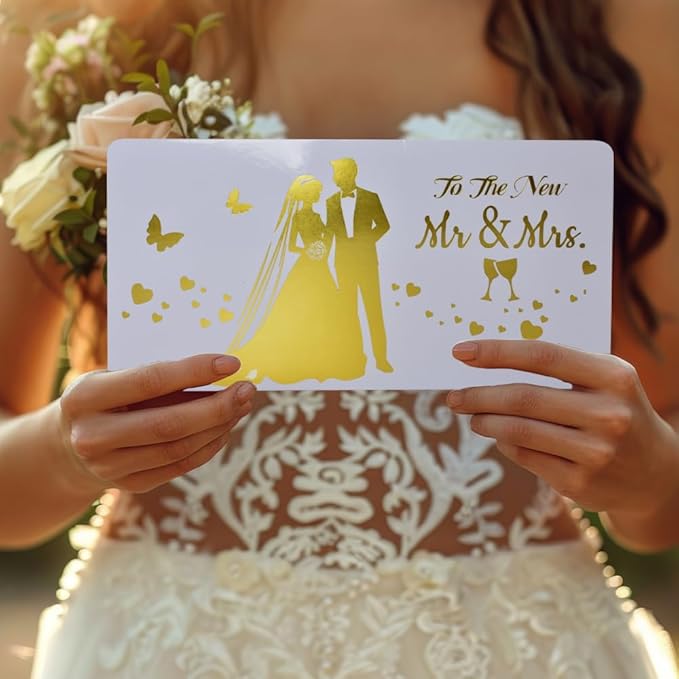 Wedding Money Card, Wedding Card for Cash Gifts, Weddings Money Holder, Wedding's Cards for Bride and Congratulations Elegant Marriage for Bridal Shower, Shower, Son & Daughter in Law