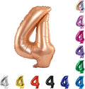 YPSelected 32 Inch Large Foil Helium Number Balloon Birthday Wedding Party 0-9 (Orange, 4)