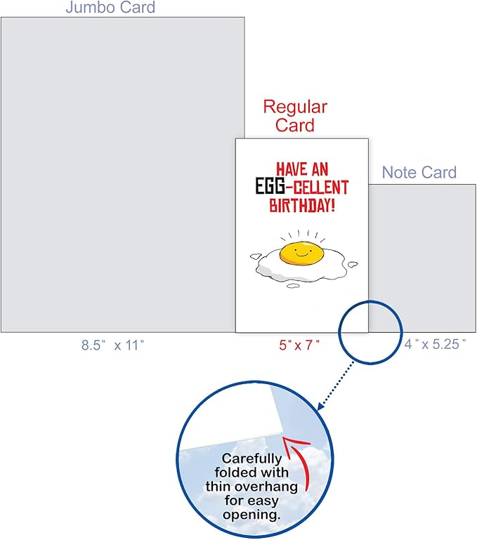 The Best Card Company - Hilarious Birthday Puns Notecard with Envelope, 5x7 Inch, Multicolored, No Batteries Required