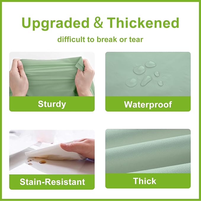 Oigco Sage Green Tablecloth - 3 Pack 54" × 108" Rectangle Disposable Sage Green Table Cloth, Waterproof Plastic Table Cover for Party, Wedding, Holiday & Gathering Use
