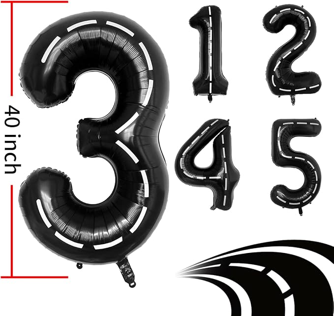134pcs Balloons Race Car Birthday Party Supplies Decorations for Boys - Racing car Theme Party Supplies Happy Birthday Racecar Number Balloons Garland Kit Vroom Birthday Party Decorations