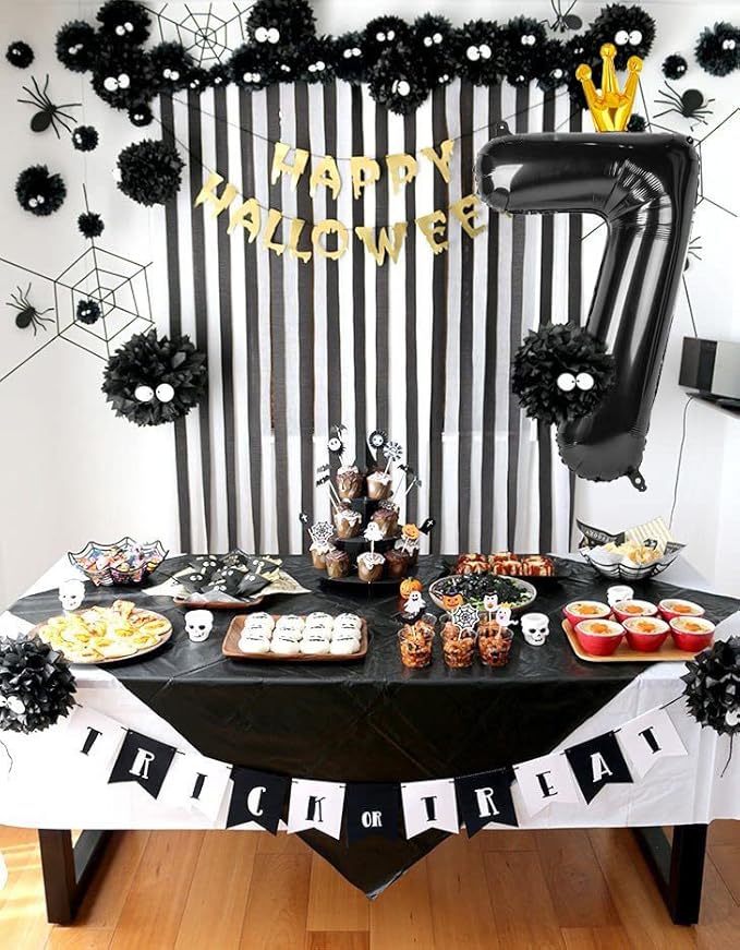 Black 9 Balloon, 40 Inch Number Balloon, Black Party Decorations, Giant Birthday Decorations for 9th 19th 29th 90th, Number 9 Balloon.