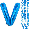 TONIFUL 40 Inch Large Blue Letter V Giant Alphabet Letter Balloons,Foil Mylar Big Balloons for 2026 Graduation Birthday Party Anniversary New Year Graduation Supplies Decorations