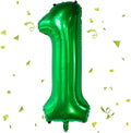 Green Number Balloons, 40 Inch Dark Green Balloon 1.1 Helium Balloon 1st Birthday for 1 Years Birthday Party Wedding Anniversary Decoration Children Girls Boys