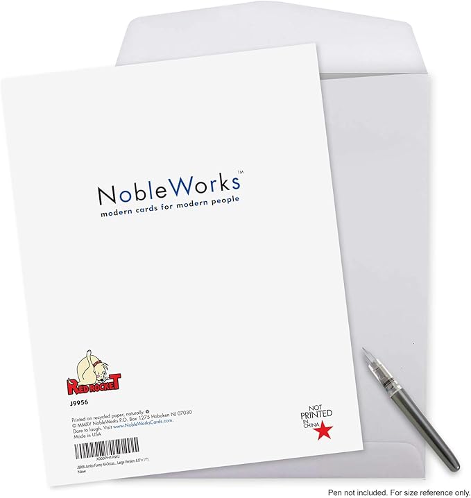 NobleWorks Jumbo Funny Birthday Greeting Card 8.5 x 11 Inch with Envelope for Men and Women (Not actual Candles) (1 Pack) Don't Ask Bday Candles J9956