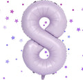 40 Inch Purple Number Balloons Light Purple 8 Balloon Matte purple Birthday Balloons 0-9 Birthday Wedding Party digital Decorations (Number 8)