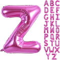TONIFUL 40 Inch Large Rose Red Letter Z Balloons - Giant Hot Pink Alphabet Letter Balloons for Birthday Party Anniversary Supplies Decorations