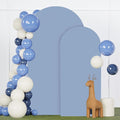 Wedding Arch Cover Set of 2 Dusty Blue Wedding Arch Cover 6FT 7.2FT Spandex Arch Cover Set for Birthday Party Boho Balloon Arch Stand Covers Set for Reception Party Metal Stand Decorations
