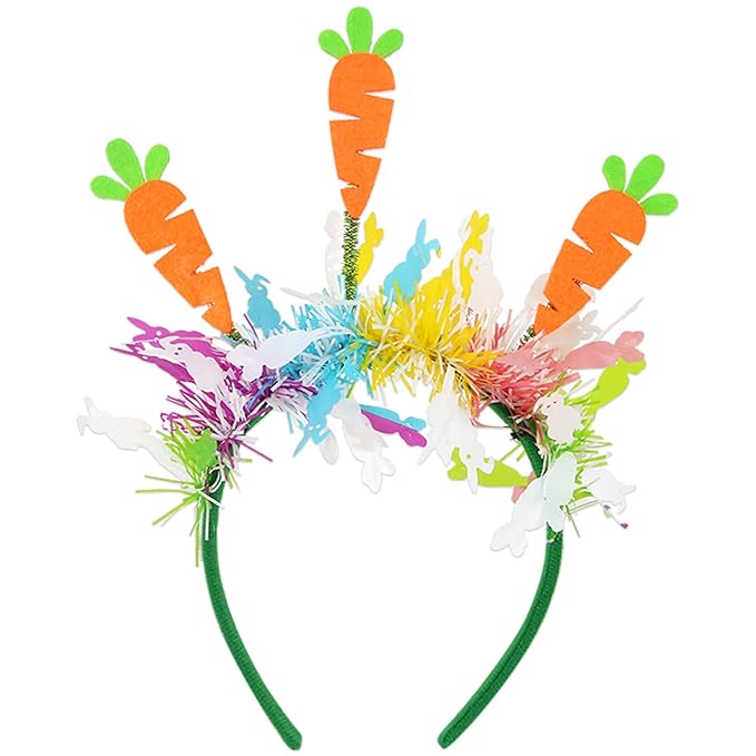 Easter Headbands for Women - Easter Carrot Headband - Easter Bunny Headbands for Easter Party Decorations - Easter Hair Accessories for Women
