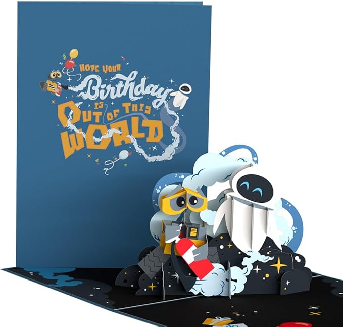 Lovepop Disney and Pixar’s WALL•E Birthday Card, Hope your birthday is out of this world, Premium pop-up