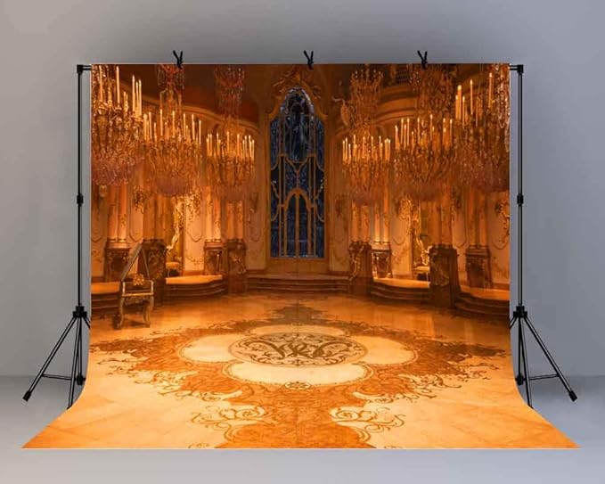 Wedding Birthday Party Background 10x10ft Gold Palace Backgdrops for Photography Portrait Baby Shower Cake Table Banner Photo Studio Props BJLSLY226