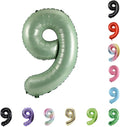 40 Inch Large Foil Helium Number Balloon Birthday Wedding Party 0-9 (Olive Green, 9)
