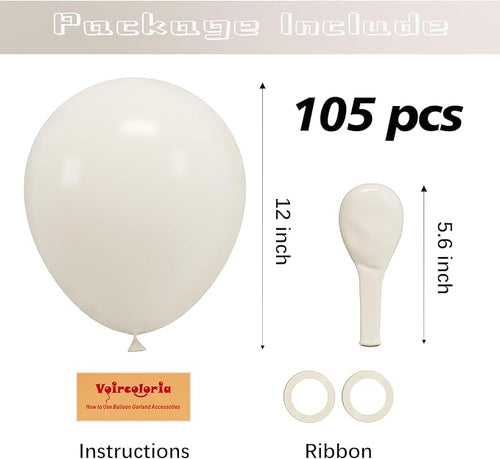 105pcs Sand Balloons 12inch Party Latex Balloons for Boys Girls Birthday Baby Shower Gender Reveal Wedding Sunflower Party Decorations