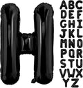 Black Letter H Balloons, 40 Inch Alphabet H Letter Balloons Foil Mylar Big Letter Balloons for Birthday Party Anniversary New Year Graduation Wedding Decorations