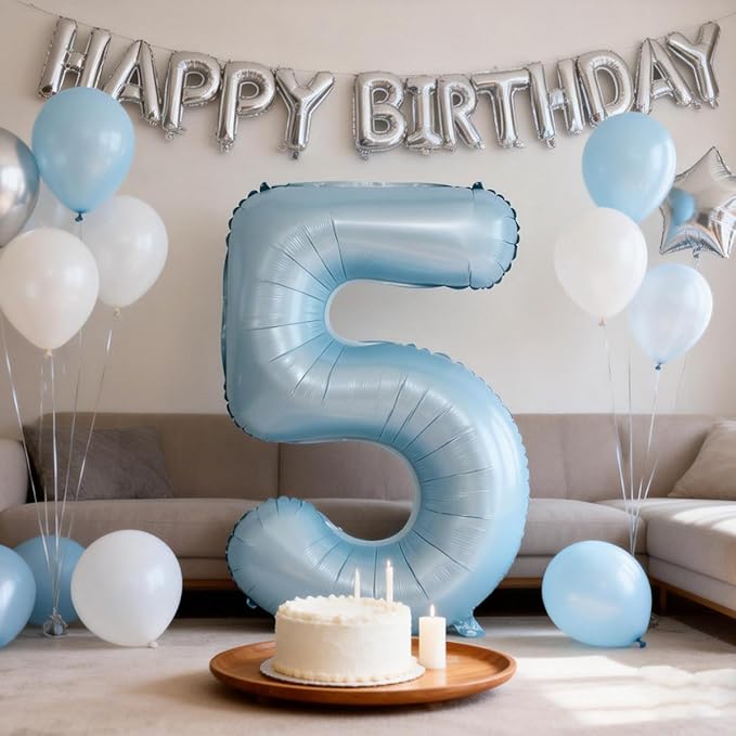 40 In Matte Blue Number Balloons Helium Foil Mylar Balloon Birthday Party banquet Decoration Digital 18