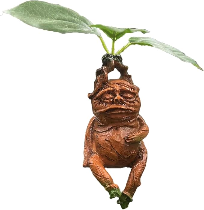 Mandrake Resin Statue Plant Funny for Decoration Micro Landscape Ornament for Outdoor Garden, Living Room, Bedroom Decor Magical Figurine Birthday Christmas Halloween Easter Gift