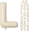 Cream L Letter Balloons,40 Inch Letter L Balloon Beige,Helium Custom Letter Balloon for Birthday Anniversary Party Decorations