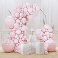 PartyWoo Pale Pink Balloons 140pcs Different Sizes of 18 12 10 5 Inch Light Pastel Baby Pink Balloon Arch Kit for Engagement Bachelorette Baby Shower Easter Birthday Party Decorations Pink-Q01