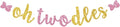 Glitter Pink Gold Oh Twodles Banner Pre-Strung Mouse Themed Cartoon Party Sign Garland 2nd Baby Birthday Decorations Birthday Party Supplies for Boys Girls,NO DIY