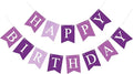 Purple Happy Birthday Banner Sign Happy Birthday Bunting Banner Garland for Kids Girl Woman Birthday Tea Party Decorations Bunting Flag Birthday Party Supplies