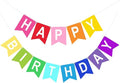 Happy Birthday Banner, Multicolors Birthday Party Banner Assembled Garland Bunting Flags Women Men Girl Boy Party Hanging Decorations Indoor/Outdoor Supplies