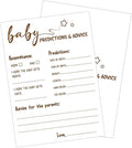 30 PCS Bear Baby Predictions and Advice Cards Baby Shower Game for Boy Girl, Gender Neutral Gender Reveal Party Double-Sided Games -C08