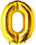 40 Inch Large Foil Helium Number Balloon Birthday Wedding Party 0-9 (Gold, 0)