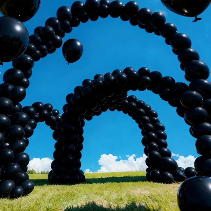 450 Pack Black Balloons - 12 Inch Black Latex Party Balloon Bulk - for Wedding, Birthday, Baby Shower, and More