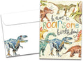 Tree-Free Greetings - Birthday Card - Artful Designs - 1 Greeting Card + Matching Envelope - Made in USA - 100% Recycled Paper - 5 x 7 - Roarsome Dinosaurs (GO69957)