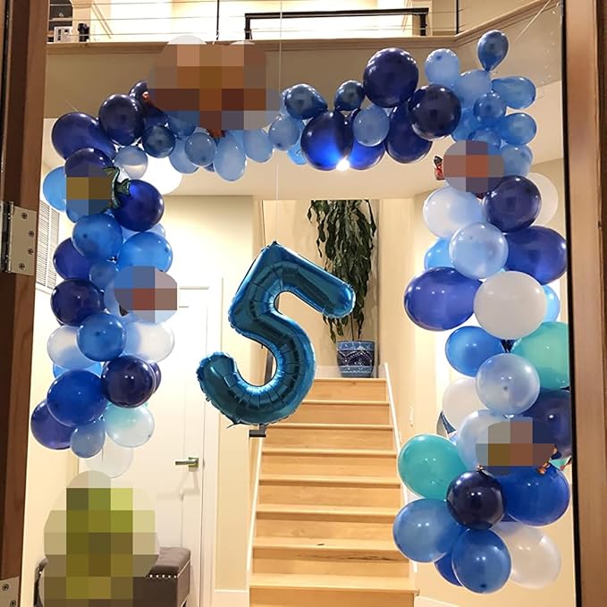 Blue Number 70 Balloons, 40 Inch Large Blue Foil Number 7 & 0 Balloons for Boys, Self Inflating 70th Birthday Balloons for 70 Year Old Men Birthday Anniversary Party Decorations Supplies