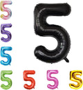 40 Inch Large Foil Helium Number Balloon Birthday Wedding Party 0-9 (Black, 5)