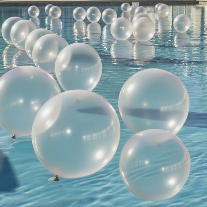 50 Pcs Clear Balloons Kit 18 24 36 Multi Sizes Transparent Giant Balloon, Use for Pool Party Birthdays, Weddings, Events Party Decoration Supplies