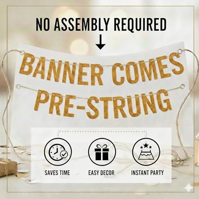 Pre-Strung The Legend Has Retired Purple Glitter Banner - Funny Retirement Decorations for Men and Women - Retirement Party Supplies and Gifts