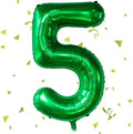 Green Number Balloons, 40 Inch Dark Green Balloon 5.5 Helium Balloon 5th Birthday for 5 Years Birthday Party Wedding Anniversary Decoration Children Girls Boys