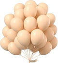 PartyWoo Nude Balloons 101pcs 12 Inch Apricot Boho Fall Neutral Latex Helium Balloons for Graduation Wedding Anniversary Birthday Boy Baby Shower Woodland Boho Theme Party Decorations Brown-F05