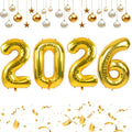 TONIFUL 2026 Graduation Balloons 42Inch Gold 2026 Number Balloons Aluminum Foil Mylar Balloons for New Year Eve Graduation Decorations Class of 2026 Christmas Anniversary 2026 Grad Party Supplies