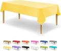 Party Dimensions Yellow Disposable Plastic Tablecloth for Rectangle Tables (48 Pack) Premium Decorative Table Cloths for Parties, Events & Weddings, Indoors & Outdoors, 54 x 108 inches