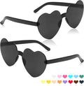 Heart Sunglasses 2 Pairs Heart Shaped Sunglasses Womens Heart Glasses Rave Sunglasses for Women Party Favors