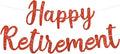 BEISHIDA Red Glitter Happy Retirement Banner - Pre-Strung Banner Decoration for Women & Man, Party Supplies