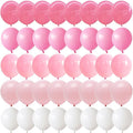 Pink and White Balloons, Pack of 60PCS Dusty Light Pastel Pink White Bow Balloon, Baby Pink Latex Balloon for Girls Women Kitty Birthday Wedding Bridal Baby Shower Cat Theme Party Decorations Supplies