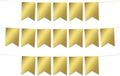 Andaz Press Hanging Pennant Banner with String, Metallic Gold, 1-Set, 24 Pennants, Approx. 12-Feet Long