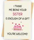 Sister Birthday Card | Birthday Card for Sister | Birthday Card Sister | Happy Birthday Sister Card | Funny Sister Birthday Card | Birthday Cards for Sister