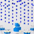 Blue Shining Star Hanging Garland Blue Hanging Sparkling Star Streamer Glitter Bunting Banner Twinkle Backdrop for Wedding Baby Shower Birthday Christmas Decorations 40 Feet