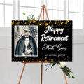 Personalized Retirement Yard Sign, Personalized Lawn Decoration for Happy Retirement Celebration, Outdoor Welcome Board for Party Entrance, Event Decor for Coworker Farewell Party, 12x18 Inch